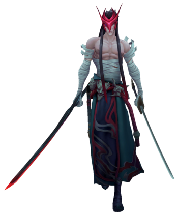 A render of Yone holding both swords.