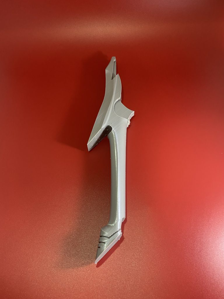 Yones Azakana Sword Raw Build Handle in grey PLA