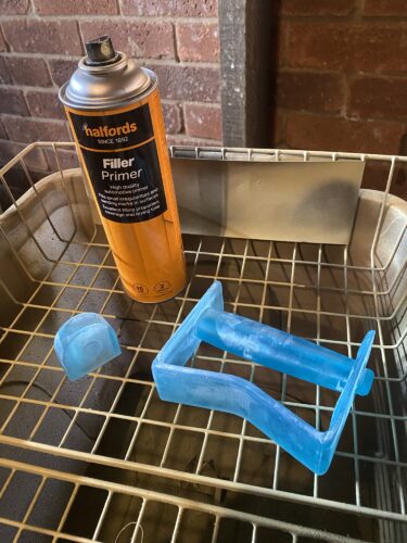 Handle and hilt about to be primed.