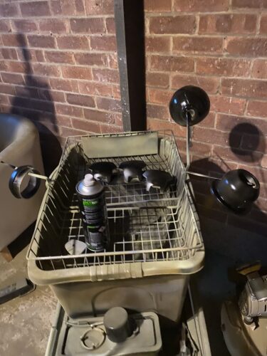 All parts of Symmetras Turret played out getting the first coat of gloss black.