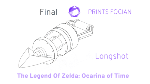 White back ground, wireframe of design, purple writing saying: Longshot Zelda Ocarina of Time