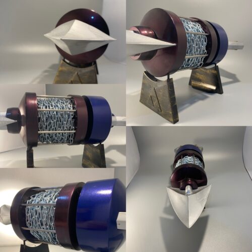 A collage of the finished Longshot, viewed from a number of different angles.