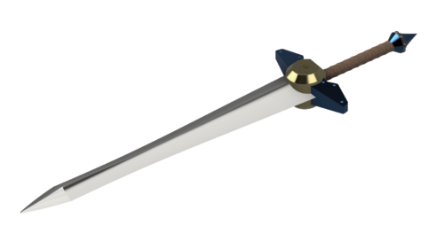 A render of the Biggoron Sword Zelda Ocarina of Time.