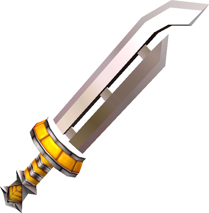 Render of the 3ds version of the Razor Sword from Majora's Mask.