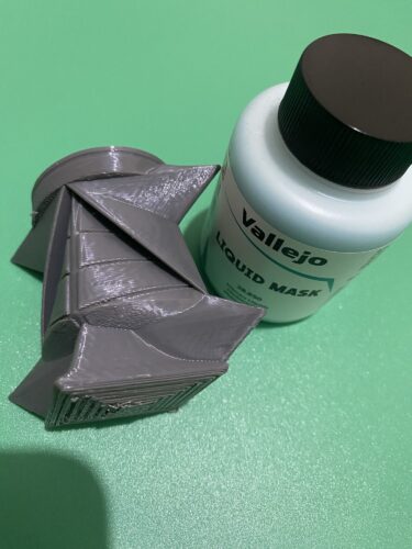 Pommel of the Razor Sword, next to some Vallejo Liquid Mask